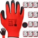 Rękawice Robocze MERCATOR Tech Red+Black Latex - 120 Par (9 - L)