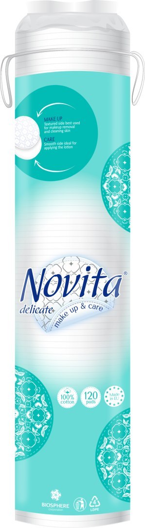 NOVITA Delikatne płatki kosmetyczne 120 sztuk