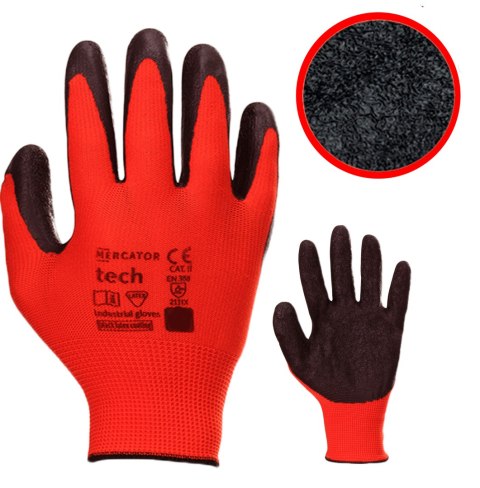 Rękawice Robocze MERCATOR Tech Red+Black Latex - 1 Para (9 - L)