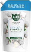 AURA Care Mydło Do Rąk Uzupełniające Mleczko Bawełniane i Proteiny 1000 ml AHW-002-004