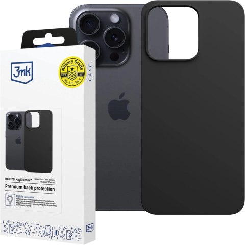 Apple iPhone 15 Pro Max - 3mk Hardy MagSilicone Graphite