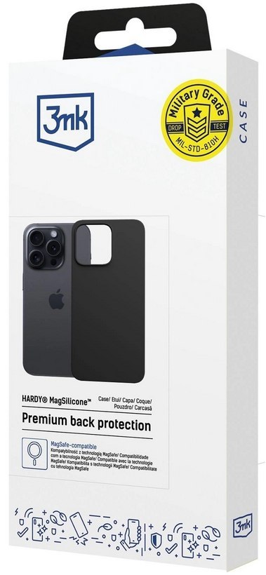 Apple iPhone 15 Pro Max - 3mk Hardy MagSilicone Graphite