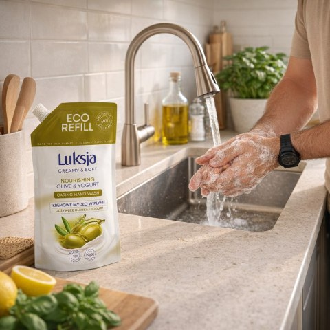 LUKSJA Kremowe Mydło W Płynie Oliwka i Jogurt 900 ml
