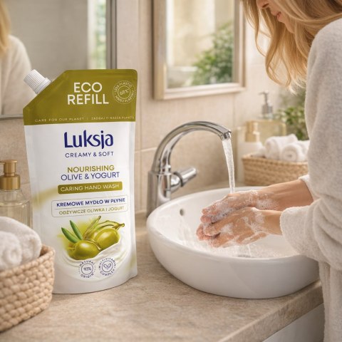 LUKSJA Kremowe Mydło W Płynie Oliwka i Jogurt 900 ml