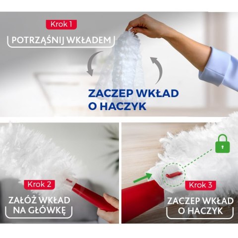 Miotełka do kurzu z krótką rączką + 2 wkłady Vileda Flex&Catch