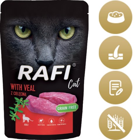 RAFI Karma Mokra Pasztet Dla Kota z Cielęciną 100g x 40 szt.
