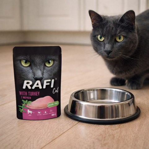 RAFI Karma Mokra Pasztet Dla Kota z Indykiem 100g x 10 szt.