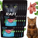 RAFI Karma Mokra Pasztet Dla Kotów Sterylizowanych z Jagnięciną 100g x 10 szt.
