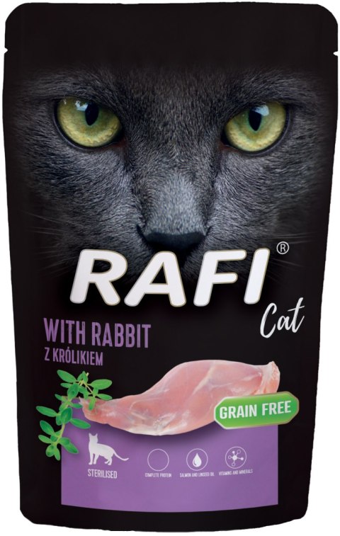 RAFI Karma Mokra Pasztet Dla Kotów Sterylizowanych z Królikiem 100g x 40 szt.