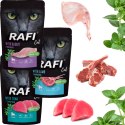 Zestaw RAFI Karma Mokra Pasztet Dla Kotów Sterylizowanych MIX Smaków 100g x 3 szt.