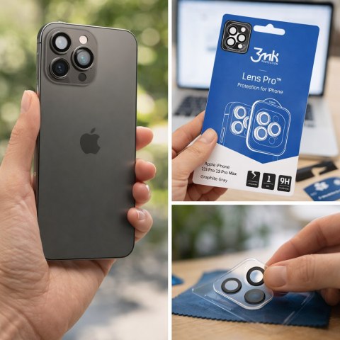 Apple iPhone 13 Pro/13 Pro Max - 3mk Lens Protection Pro Graphite Gray
