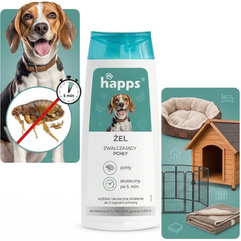 HAPPS - żel zwalczający pchły 150ml