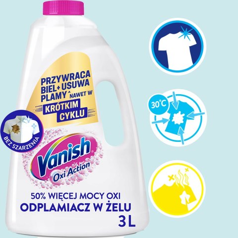 Vanish Oxi Action White Odplamiacz W Żelu 3l