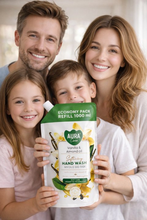 Zestaw 5x1000 ml AURA Care Mydło Do Rąk Uzupełniające MIX