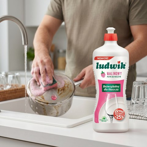 Ludwik Płyn Do Naczyń Malinowy Butelka 900g