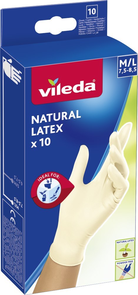 Rękawice lateksowe Vileda Natural Latex M/L 10 szt.
