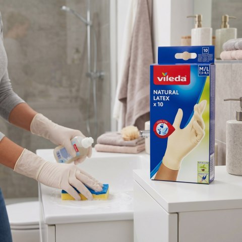 Rękawice lateksowe Vileda Natural Latex M/L 10 szt.