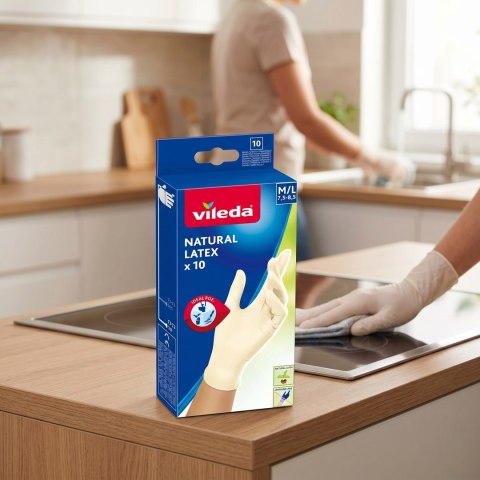 Rękawice lateksowe Vileda Natural Latex M/L 10 szt.