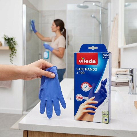Rękawice nitrylowe Vileda Safe Hands S/M 100 szt.