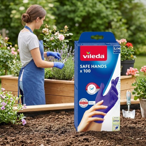 Rękawice nitrylowe Vileda Safe Hands S/M 100 szt.