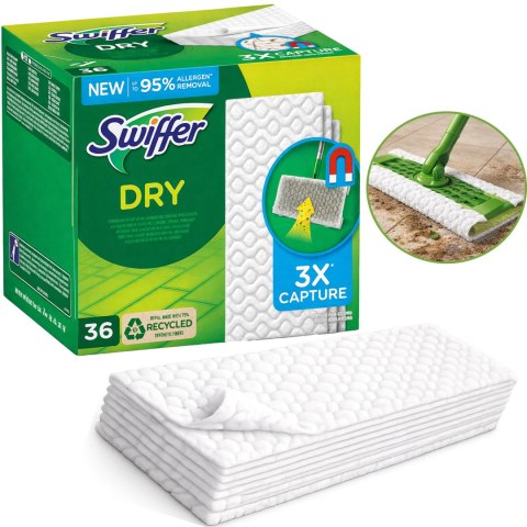 Swiffer Dry Ściereczki Podłogowe Do Mopa - Wkłady Elektrostatyczne 108 szt.