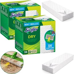 Swiffer Dry Ściereczki Podłogowe Do Mopa - Wkłady Elektrostatyczne 72 szt.