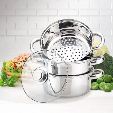 Garnek do gotowania na parze 4L, 22cm MR-2900-22 MAESTRO