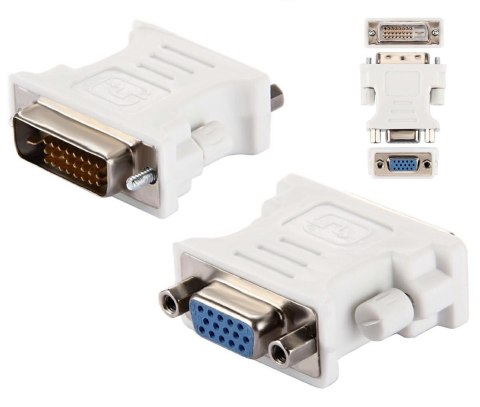 AK205 Przejściówka dvi male vga female