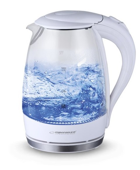 EKK011W Esperanza czajnik elektryczny szklany led salto angel 1.7 l biały