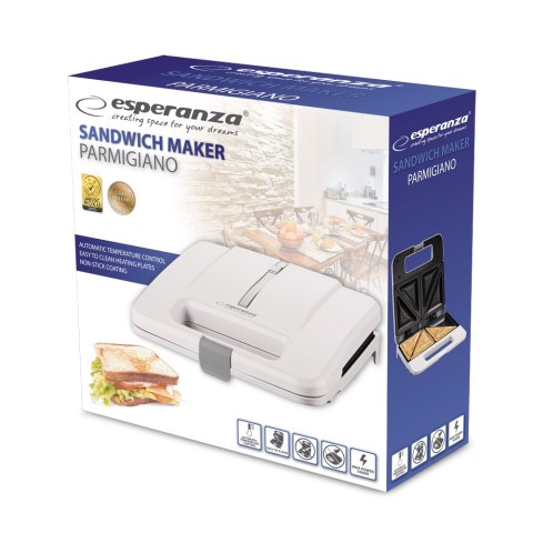 EKT010W Esperanza opiekacz do kanapek parmigiano 1000w biały
