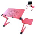 SL7B Stolik pod laptopa chłodzący czerwony