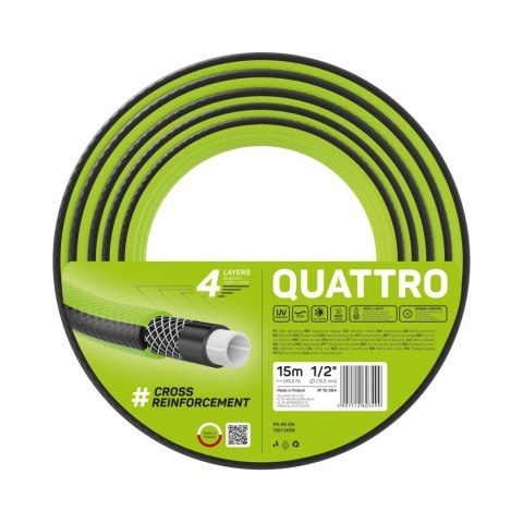 Wąż ogrodowy Cellfast Quattro 1/2" 15m