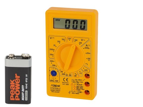 50-001# Miernik cyfrowy dt830buz xtreme yellow