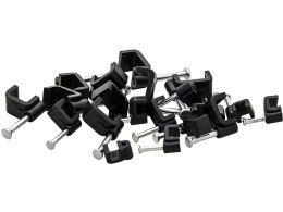 42-008# Uchwyt kabla 10/5mm czarny płaski 100szt.