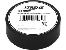 54-009# Taśma izolacyjna klejąca 0,13mm/19mm/20m - czarna