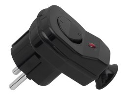 2399# Wtyczka wt-16us/łk kątowa czarna z przełącznikiem+dioda