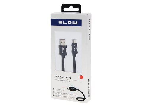 66-095# Przyłącze usb a - micro b 1,0m plecionka czarny blister