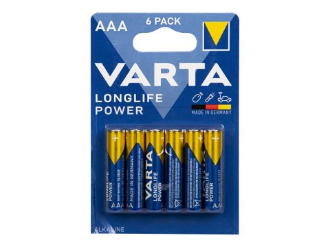 82-542# Bateria alkaliczna aaa 1.5 lr3 varta longlife power 6szt.