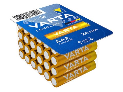 82-582# Bateria alkaliczna aaa 1.5 lr3 varta longlife 24szt.