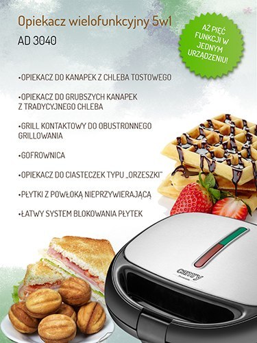 AD 3040 Opiekacz wielofunkcyjny 5w1