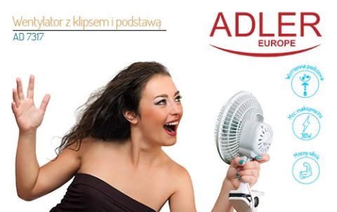 AD 7317 Wentylator 15 cm z klipsem + podstawa