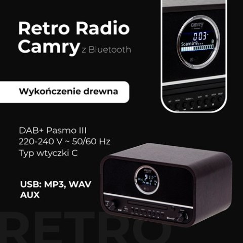 CR 1182 Retro radio z bluetooth