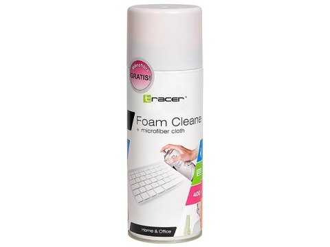 Pianka czyszcząca TRACER Plastic 400 ml + microfibre