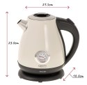 CR 1344 creme Czajnik metalowy z termometrem 1,7l