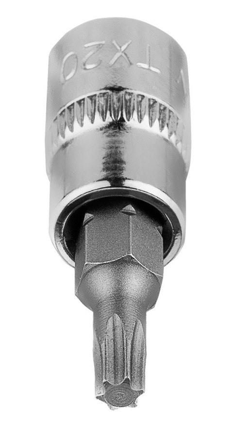 Końcówka Torx TX20 na nasadce 1/4", krótka, 37 mm