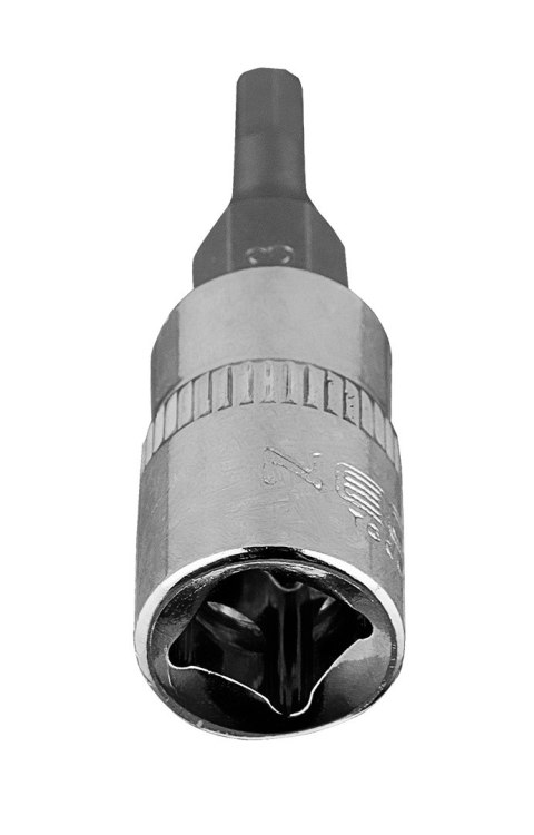 Końcówka sześciokątna H3 na nasadce 1/4", krótka, 37 mm