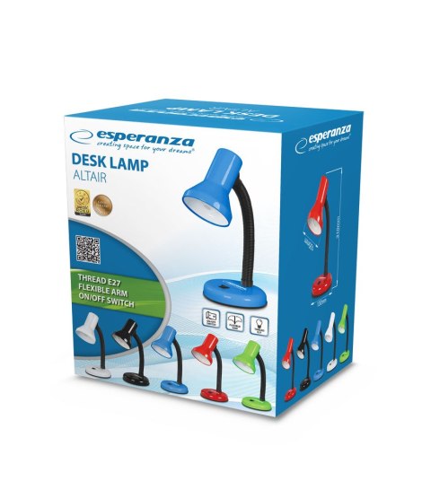 ELD108B Esperanza lampka biurkowa e27 altair niebieska