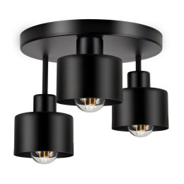 RAMOS lampa wisząca, moc max. 3x18W, E27, czarna