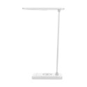ISIYO LED 7W Lampka biurkowa z ładowarką indukcyjną i USB, 390lm, 3000-4000-6000K, zmiana temperatury barwowej i funkcja ściemni
