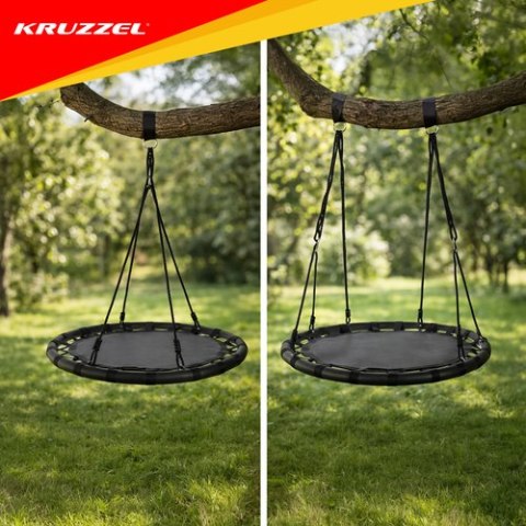 Huśtawka bocianie gniazdo 100 cm czarna